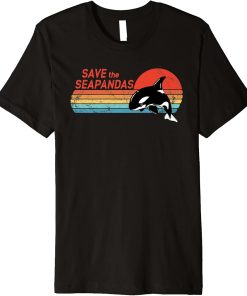 Cute Orca Save the Seapandas Premium T-Shirt