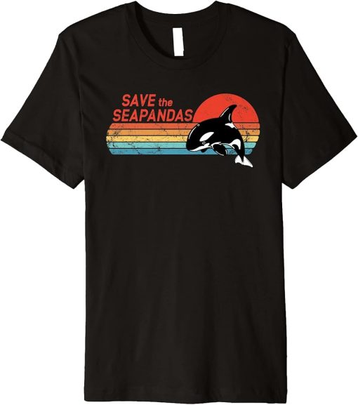 Cute Orca Save the Seapandas Premium T-Shirt