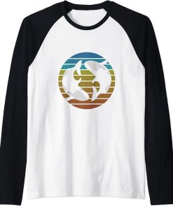 Colorful Orca Raglan Baseball Tee