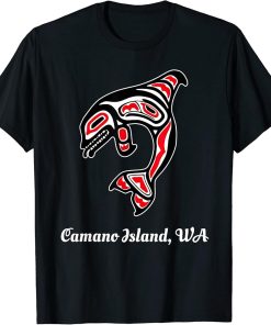 Native American Camano Island WA Red Orca Killer Whale T-Shirt